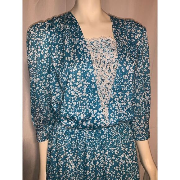 Vintage Cottagecore Floral Lace Trim Dress XXL - Picture 3 of 13